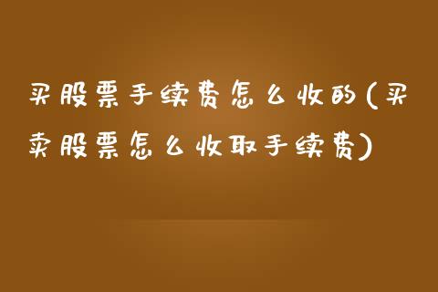 买股票手续费怎么收的(买卖股票怎么收取手续费)_https://www.zghnxxa.com_国际期货_第1张