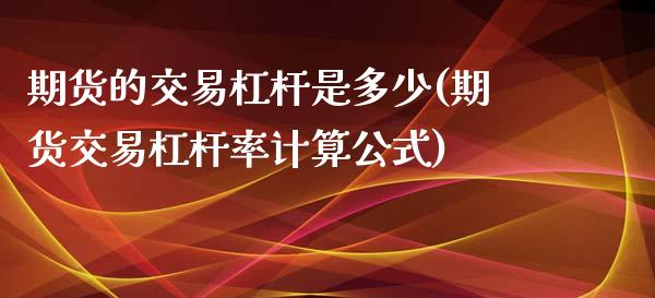 期货的交易杠杆是多少(期货交易杠杆率计算公式)_https://www.zghnxxa.com_期货直播室_第1张