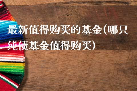 最新值得购买的基金(哪只纯债基金值得购买)_https://www.zghnxxa.com_黄金期货_第1张