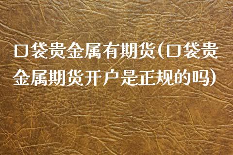 口袋贵金属有期货(口袋贵金属期货开户是正规的吗)_https://www.zghnxxa.com_黄金期货_第1张