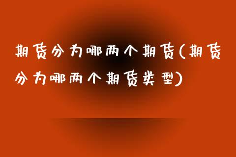 期货分为哪两个期货(期货分为哪两个期货类型)_https://www.zghnxxa.com_国际期货_第1张