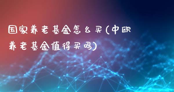 国家养老基金怎么买(中欧养老基金值得买吗)_https://www.zghnxxa.com_内盘期货_第1张