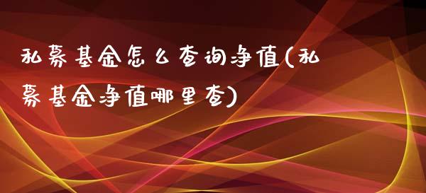 私募基金怎么查询净值(私募基金净值哪里查)_https://www.zghnxxa.com_内盘期货_第1张