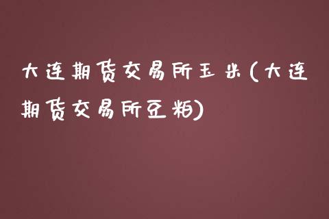 大连期货交易所玉米(大连期货交易所豆粕)_https://www.zghnxxa.com_内盘期货_第1张