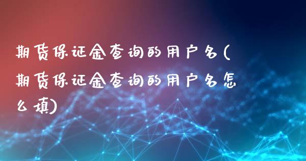 期货保证金查询的用户名(期货保证金查询的用户名怎么填)_https://www.zghnxxa.com_黄金期货_第1张