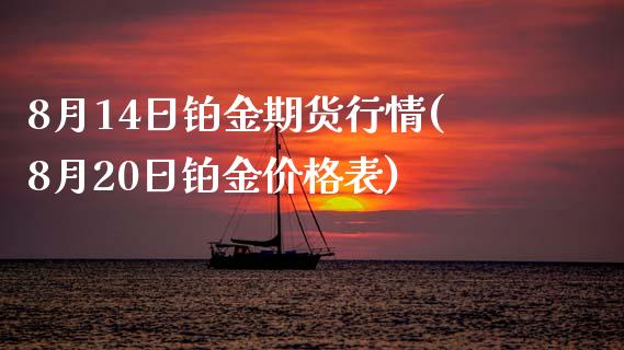 8月14日铂金期货行情(8月20日铂金价格表)_https://www.zghnxxa.com_内盘期货_第1张