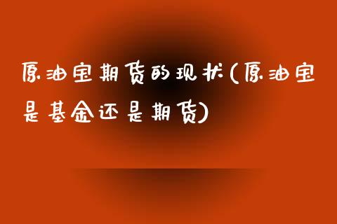 原油宝期货的现状(原油宝是基金还是期货)_https://www.zghnxxa.com_期货直播室_第1张