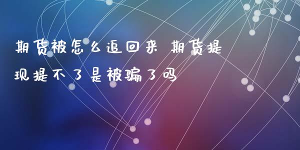 期货被怎么追回来 期货提现提不了是被骗了吗_https://www.zghnxxa.com_黄金期货_第1张