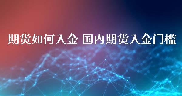 期货如何入金 国内期货入金门槛_https://www.zghnxxa.com_期货直播室_第1张