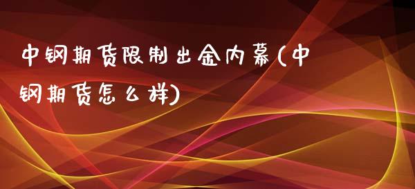 中钢期货限制出金内幕(中钢期货怎么样)_https://www.zghnxxa.com_期货直播室_第1张