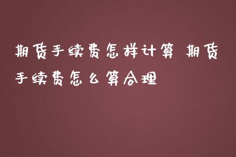 期货手续费怎样计算 期货手续费怎么算合理_https://www.zghnxxa.com_期货直播室_第1张