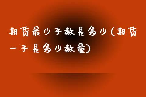 期货最少手数是多少(期货一手是多少数量)_https://www.zghnxxa.com_国际期货_第1张