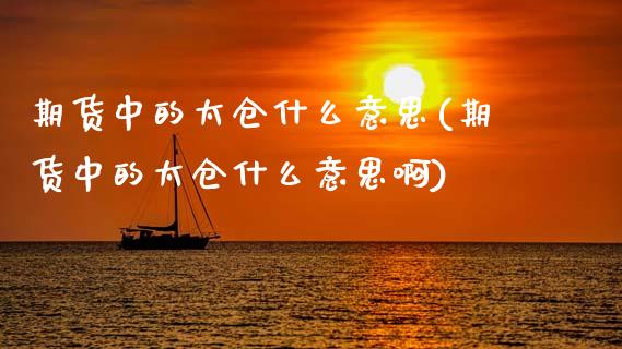 期货中的太仓什么意思(期货中的太仓什么意思啊)_https://www.zghnxxa.com_期货直播室_第1张