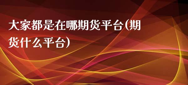 大家都是在哪期货平台(期货什么平台)_https://www.zghnxxa.com_内盘期货_第1张