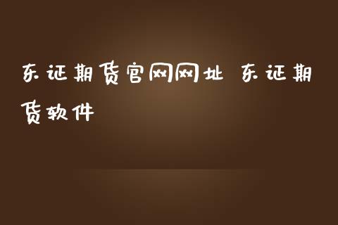 东证期货官网网址 东证期货软件_https://www.zghnxxa.com_国际期货_第1张