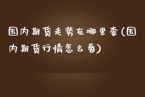 国内期货走势在哪里查(国内期货行情怎么看)_https://www.zghnxxa.com_国际期货_第1张