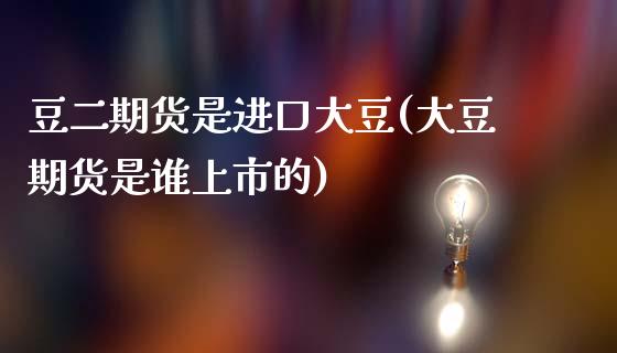 豆二期货是进口大豆(大豆期货是谁上市的)_https://www.zghnxxa.com_内盘期货_第1张