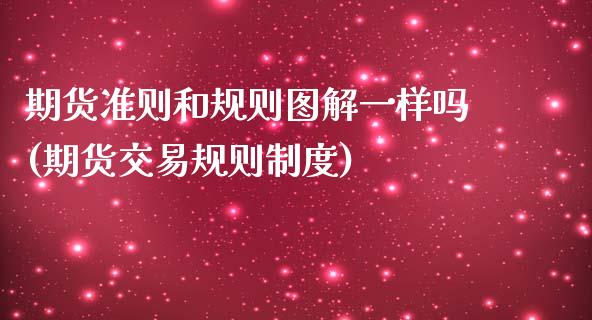 期货准则和规则图解一样吗(期货交易规则制度)_https://www.zghnxxa.com_黄金期货_第1张