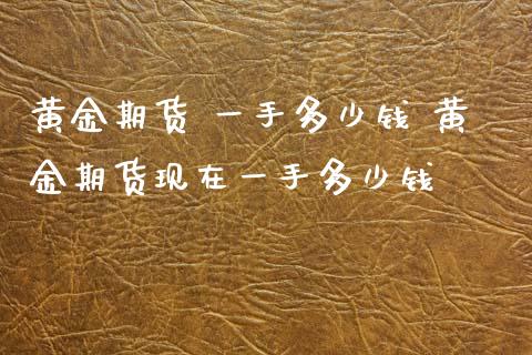 黄金期货 一手多少钱 黄金期货现在一手多少钱_https://www.zghnxxa.com_内盘期货_第1张