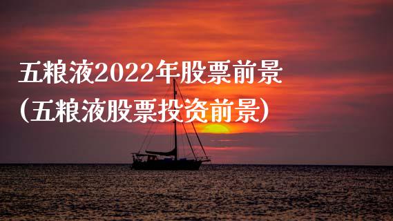 五粮液2022年股票前景(五粮液股票投资前景)_https://www.zghnxxa.com_内盘期货_第1张