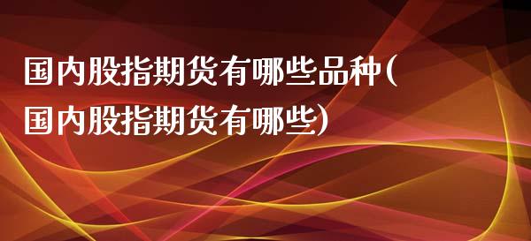 国内股指期货有哪些品种(国内股指期货有哪些)_https://www.zghnxxa.com_内盘期货_第1张