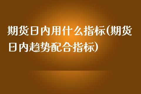 期货日内用什么指标(期货日内趋势配合指标)_https://www.zghnxxa.com_内盘期货_第1张