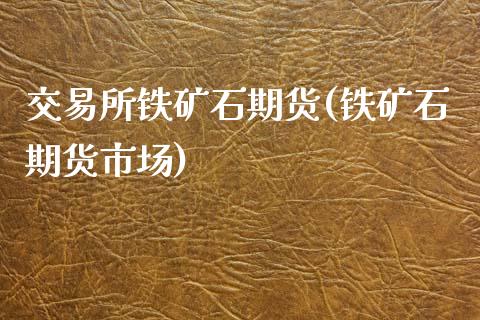 交易所铁矿石期货(铁矿石期货市场)_https://www.zghnxxa.com_黄金期货_第1张