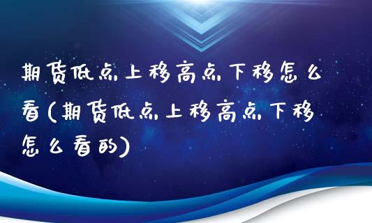 期货低点上移高点下移怎么看(期货低点上移高点下移怎么看的)_https://www.zghnxxa.com_内盘期货_第1张