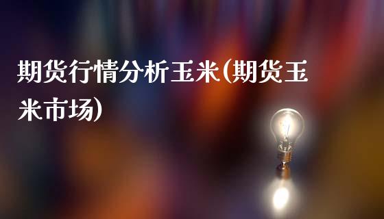 期货行情分析玉米(期货玉米市场)_https://www.zghnxxa.com_国际期货_第1张