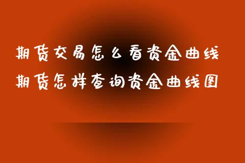 期货交易怎么看资金曲线 期货怎样查询资金曲线图_https://www.zghnxxa.com_期货直播室_第1张