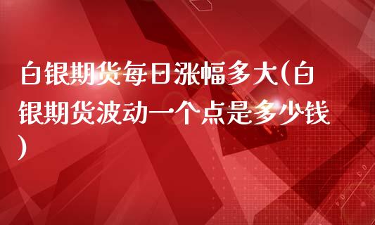 白银期货每日涨幅多大(白银期货波动一个点是多少钱)_https://www.zghnxxa.com_内盘期货_第1张