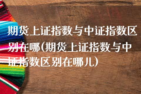 期货上证指数与中证指数区别在哪(期货上证指数与中证指数区别在哪儿)_https://www.zghnxxa.com_期货直播室_第1张