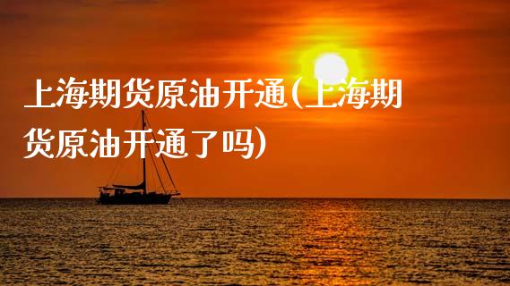 上海期货原油开通(上海期货原油开通了吗)_https://www.zghnxxa.com_期货直播室_第1张