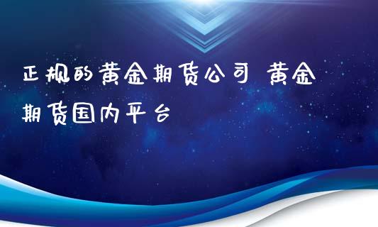 正规的黄金期货公司 黄金期货国内平台_https://www.zghnxxa.com_国际期货_第1张