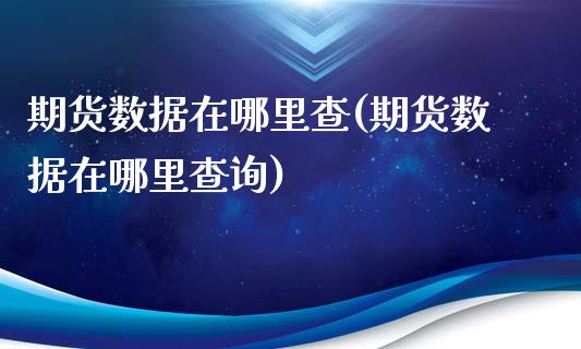 期货数据在哪里查(期货数据在哪里查询)_https://www.zghnxxa.com_内盘期货_第1张