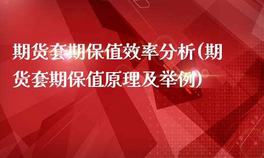 期货套期保值效率分析(期货套期保值原理及举例)_https://www.zghnxxa.com_国际期货_第1张