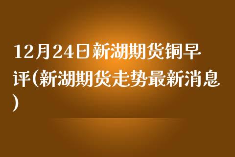 12月24日新湖期货铜早评(新湖期货走势最新消息)_https://www.zghnxxa.com_国际期货_第1张