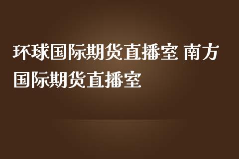 环球国际期货直播室 南方国际期货直播室_https://www.zghnxxa.com_期货直播室_第1张