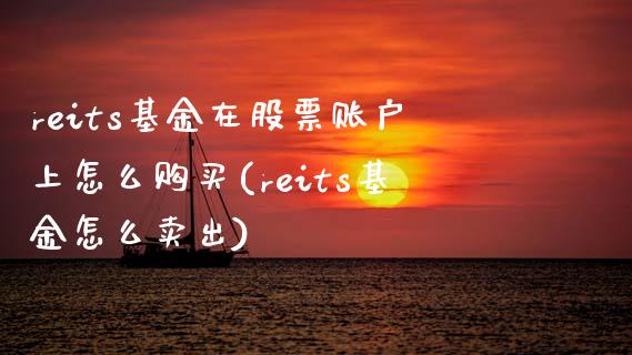 reits基金在股票账户上怎么购买(reits基金怎么卖出)_https://www.zghnxxa.com_国际期货_第1张