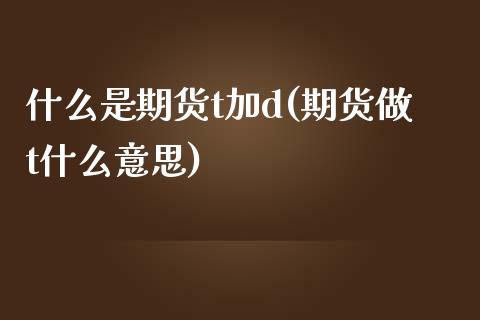 什么是期货t加d(期货做t什么意思)_https://www.zghnxxa.com_国际期货_第1张