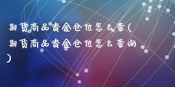 期货商品资金仓位怎么查(期货商品资金仓位怎么查询)_https://www.zghnxxa.com_国际期货_第1张