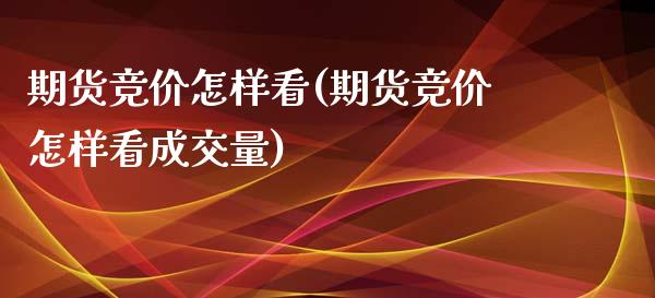 期货竞价怎样看(期货竞价怎样看成交量)_https://www.zghnxxa.com_期货直播室_第1张