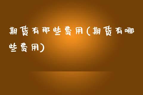 期货有那些费用(期货有哪些费用)_https://www.zghnxxa.com_国际期货_第1张