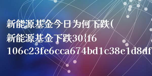 新能源基金今日为何下跌(新能源基金下跌30%还能回本吗)_https://www.zghnxxa.com_内盘期货_第1张